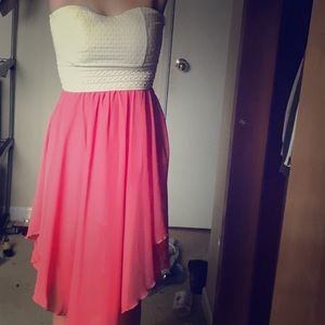 Peach Hi-Low dress